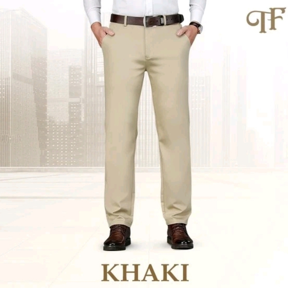 Timeless Flex NWT Mens Dress/Casual High Stretch Straight Fit Pants, Khaki 32 W - Picture 3 of 7